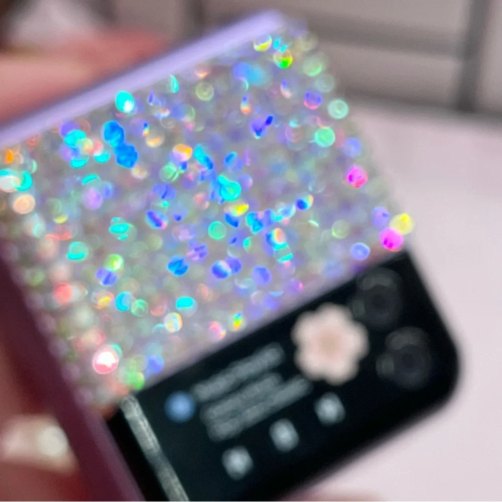 Samsung Galaxy Buds 2/Pro/Live Z Flip 3 Cover Style Case only - Lavender (Bling)